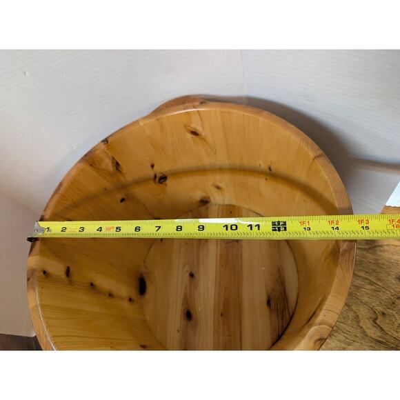 ALFI Brand AB6604 15" Round Solid Cedar Foot Soaking Barrel Bucket Double Handle - Picture 3 of 8